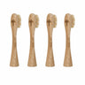 Boar Hair Bristle Bamboo Replacement Toothbrush Heads 4 Pack | Toxin Rebellion