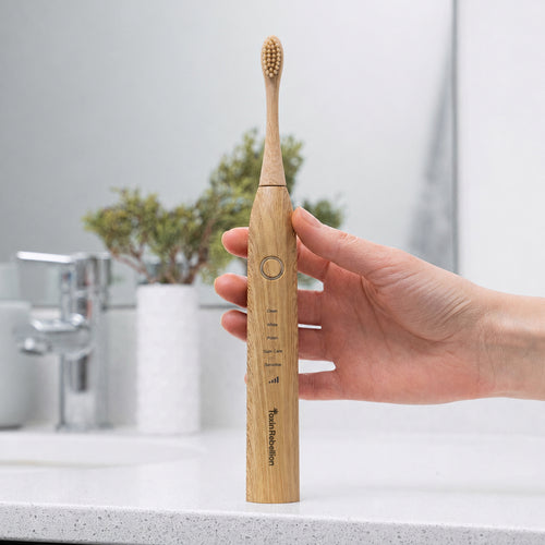 Electric Bamboo Toothbrush with Natural Boar Hair Bristles | Toxin Rebellion